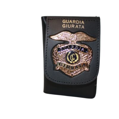 Portafogli con placca Guardia Giurata scudo oro