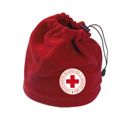 Scaldacollo Croce Rossa in Pile trasformabile in Cappello 2 in 1