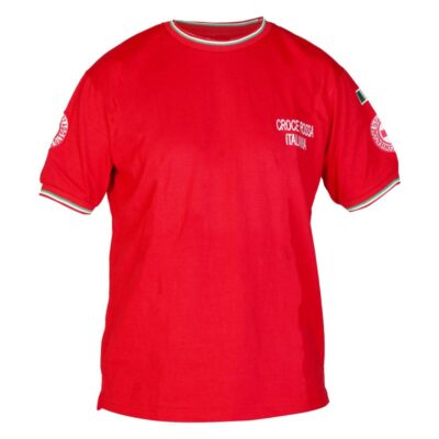 T-SHIRT CROCE ROSSA TRICOLORE GIROCOLLO