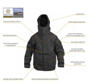 PARKA IMP. TRASP. CON LINER COL. NERO - immagine 2