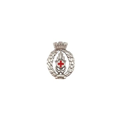 Fregio Basco Metallo Crocerossine Corpo Croce Rossa Italiana