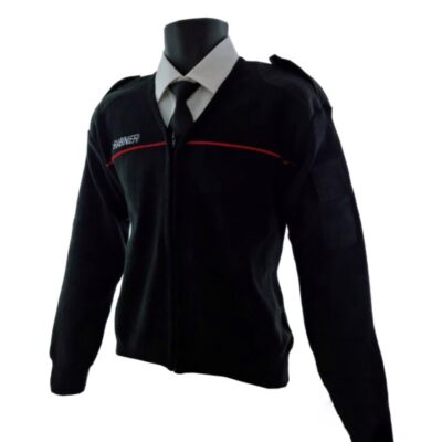 Maglione Carabinieri lana con zip scollo a V