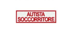 Patch Ricamata Autista Soccorritore con Velcro