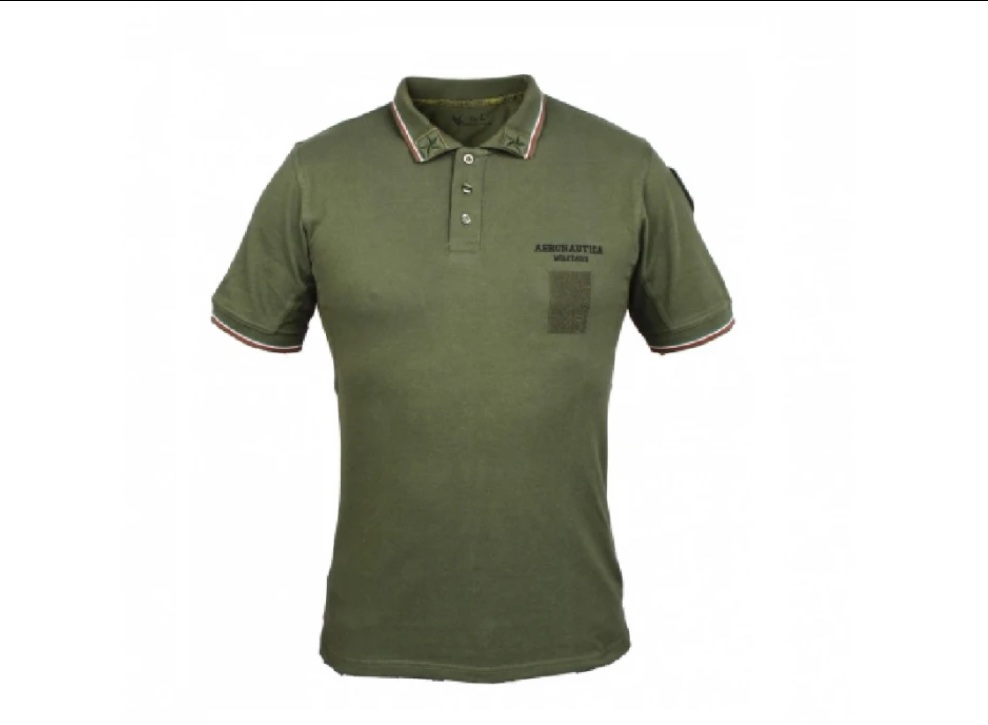 Polo Aeronautica Militare con Stellette Completamente Ricamata