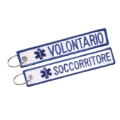 Portachiavi ricamato Volontario Soccorritore