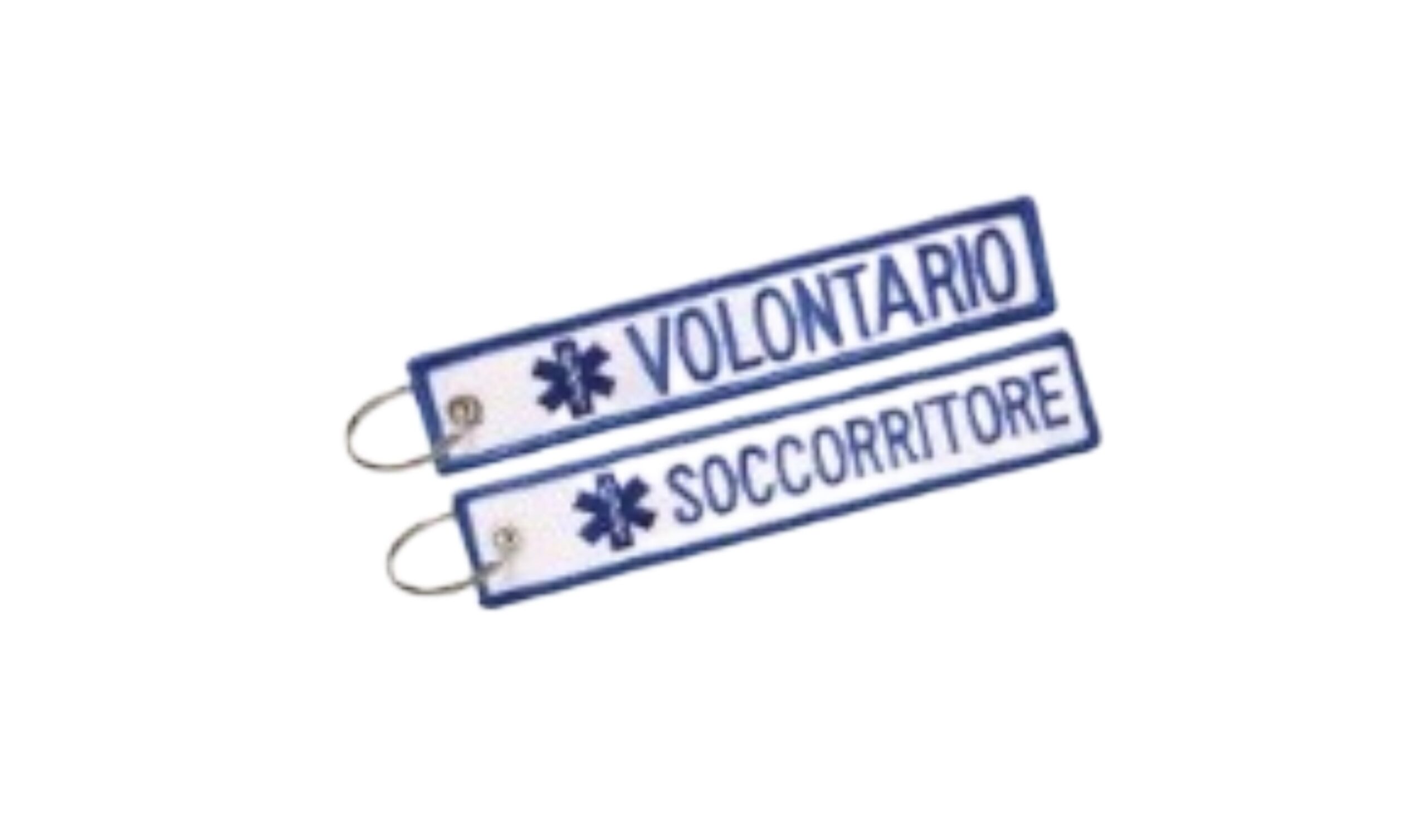 Portachiavi ricamato Volontario Soccorritore